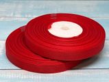 Репсова стрічка 0,9 см-ОПТ, колір-червоний, 23 метра 016604 фото