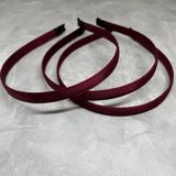 Обідок (металевий) для волосся, ширина 1,2 см, колір бордовий, шт 016608 фото