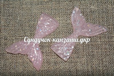 Кабошон "Хвостик Русалочки" 4 см, розовый, шт 02742 фото
