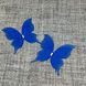 Метелик шифоновий (тришаровий), розмір 4,5 см * 4,8 см, колір синій, 1 шт 016520 фото 1