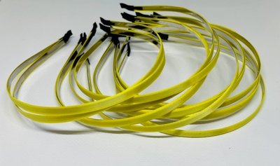 Ободок для волосся-метал, 0,7 см, колір-жовтий, шт 014674 фото