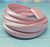 Обруч-пластик (тканина-атлас) 1,5 см, колір-рожевий, шт 012877 фото