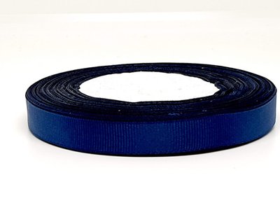 Репсова стрічка 1,2 см -ОПТ, довжина 23 м, колір-темно-синій,Бобіна 07696 фото