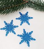 Заготівля з фоамірану "Сніжинка" 4 см (набір 4 шт), колір-блакитний 012938 фото