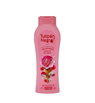 Гель для душа "Клубничный поцелуй" - Tulipan Negro Bath And Shower Gel Yummy Cream 650 ml 016203 фото