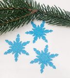 Заготівля з фоамірану "Сніжинка" 4 см (набір 4 шт), колір-світло-блакитний 012937 фото