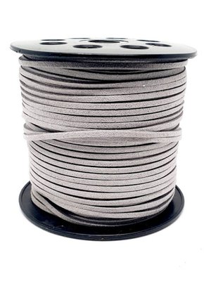 Замшевий шнур 3 мм, колір-світло-сірий, метр 08076 фото
