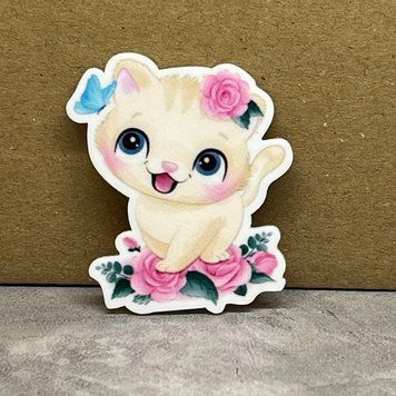 Серединка для бантиков (декор пластик) - Котенок, 4 см, арт 014361, 1 шт 014361 фото