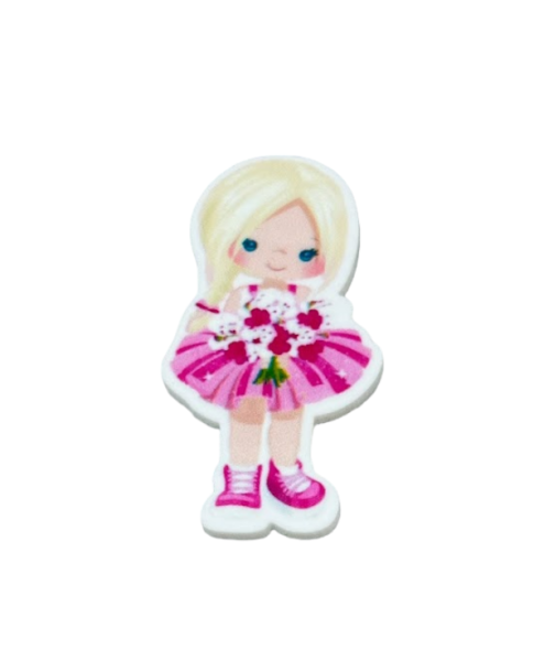 Серединка для бантиков серия- Cute (розовое платье), пластик 4 см, шт 07882 фото
