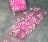 Фатин 6 см -Квітка, колір -яскраво-рожевий, метр 014833 фото