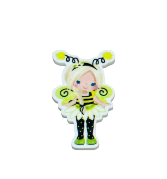 Серединка для бантиков серия- Cute Девочка-пчела, пластик 4 см, шт 07881 фото