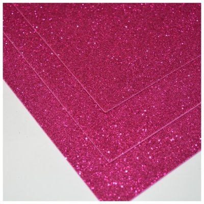 Фоамиран с глитером 2 мм, размер 20*30 см, цвет -пурпурно-розовый, шт. 013903 фото