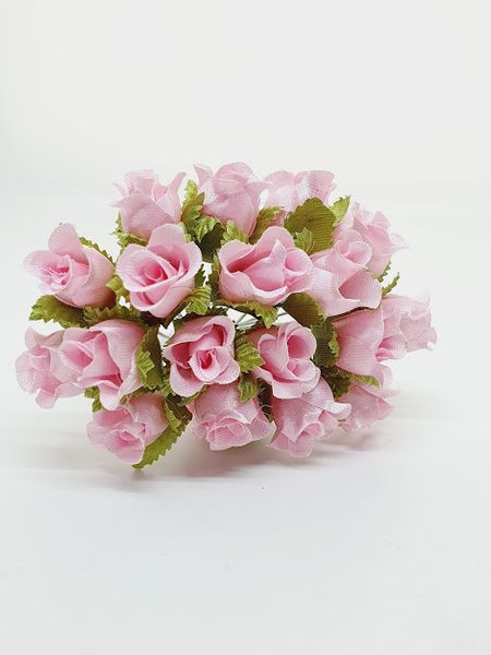 Букет троянд 2 см), колір рожевий, 10 шт 016293 фото