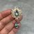Серединка для бантиков овальная со стразами (основа золото) и прозрачным камнем, плоская, 2,5*4,5 см, 1 шт. 016702 фото