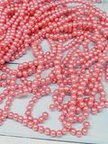 Перли скляні 4 мм, колір - яскраво-рожевий, 218 шт 012994 фото