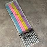 Свічки для торта різнокольорові "Rainbow Candle",  8 шт. у наборі, арт 020733 020733 фото