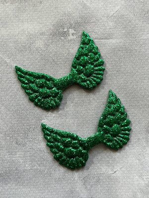 Патчи "Крылья", 4,8*3,5 см, зеленые, шт 02739 фото
