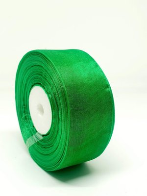 Органза (лента) 4 см, цвет-зеленый, метр 08176 фото