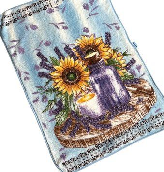 Рушник кухонний з петелькою (мікрофібра)- 40*60 см, різнокольоровий, арт 020633, 1 шт 020633 фото