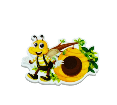 Серединка для бантов (кабашон пластик) 4 см - Пчелка, шт 011105 фото