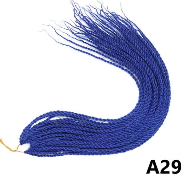 Сенегальские косички, длина 60 см, цвет-синий, 5 шт. 08653 фото
