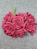 Троянда-фоаміран 5 см. колір-бордо, 1 шт 013398 фото