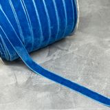 Велюрова (оксамитова) стрічка 1 см , колір-блакитний, метр 016752 фото
