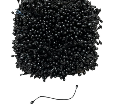Тичинка (нитка), колір-чорний, (≈ 90-100 шт) 015168 фото
