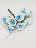 Трояндочка з фоамірану 1,5 см див. колір-білий + блакитний, (12 шт) 010842 фото