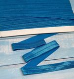 Эластичная резинка-1,5 см, цвет-темно-голубой, метр 014143 фото