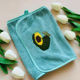 Полотенце кухонное с петелькой (микрофибра)- Авокадо, 25*50 см, цвет бирюзовый, арт 017982, 1 шт 017982 фото