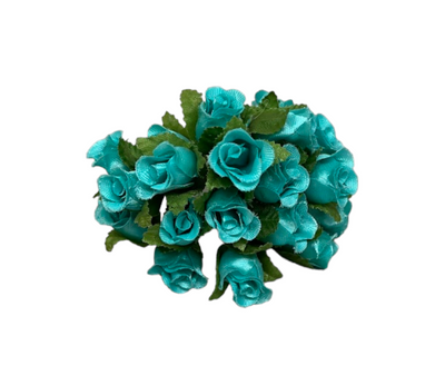 Букет роз (2 см), цвет бирюзовый, 10 шт. 016296 фото