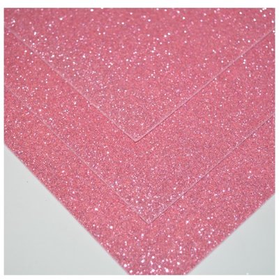 Фоамиран с глитером 2 мм, размер 20*30 см, цвет розовый, 1 шт. 013902 фото