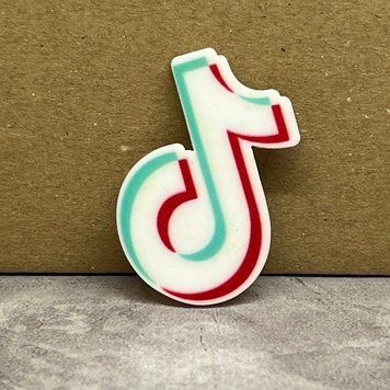 Серединка для бантиків Tiktok (червоно-м'ятний), 2,5*3,5 см, шт 010467 фото