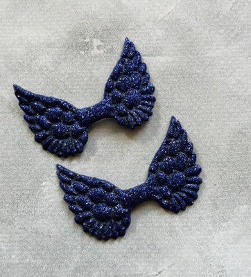 Патчи "Крылья", 4,8*3,5 см, сине-фиолетовые, шт 02733 фото