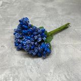 Тычинка для рукоделия (добавка для цветов), цвет-синий, букет (12 веточек) 016657 фото