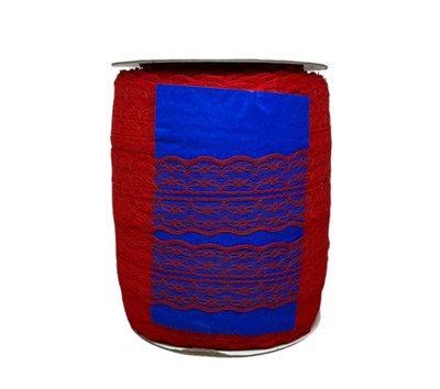 ОПТ - Мереживо Квіточка 4 см, колір-червоний, 10 метрів 016299 фото