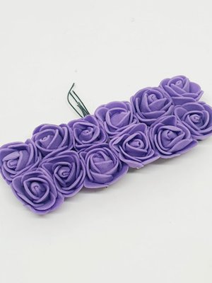 Трояндочка з фоамірану 2 см див. колір-фіолетовий, (12 шт) 010386 фото