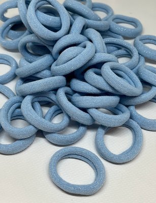Гумка для волосся Калуш (люрекс) 4 см, колір-світло-блакитний, уп 25 шт 014268 фото