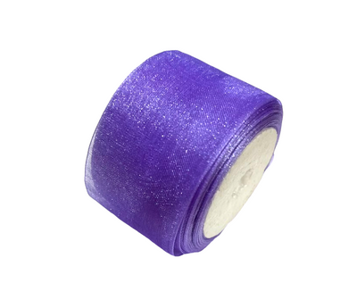 Органза (стрічка) 4 см, колір-світло- фіолетовий, метр 010710 фото