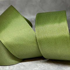 Репсова стрічка 4 см, колір оливковий, арт 02456, 1 метр 02456 фото