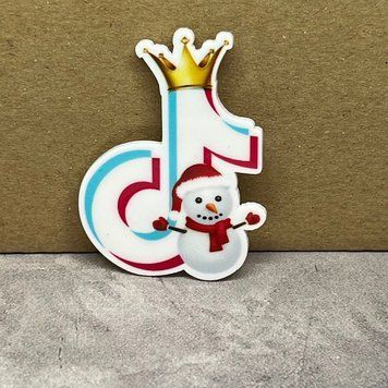 Серединка для бантиков-Тик-Ток (снеговик), размер 4,2 см, рт 010051, 1 шт 010051 фото