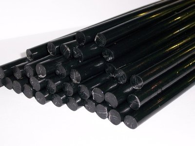 Клей для клеевого пистолета 7 мм, длина 25-27 см, цвет-черный, шт. 012911 фото