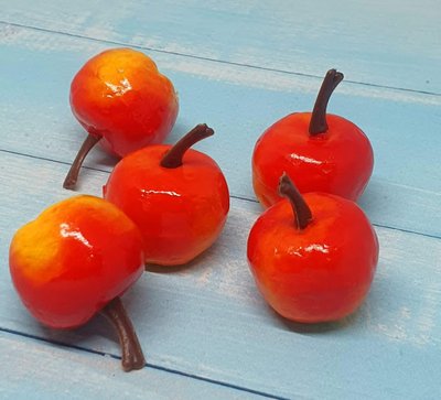 Яблуко-червоно-оранжеве, 3 см, шт 012411 фото
