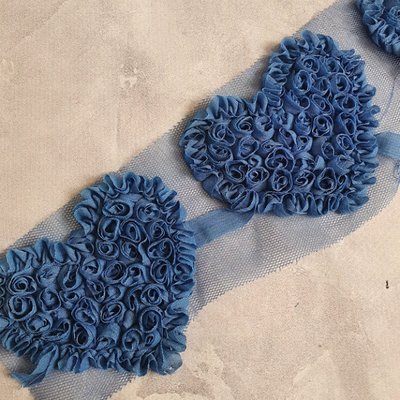 Шеббі-Серце (троянда), розмір 6*6,5 см, колір-св синій, шт 013498 фото