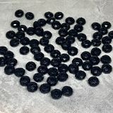 Акриловые бусины (прозрачные) "Рондель", D 8,черный, арт 018330, упаковка &asymp;25 грамм (140-146 шт) 018330 фото