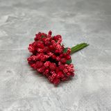 Тичинка для рукоділля (добавка для квітів), колір-червоний, букет (12 гілочок) 016660 фото