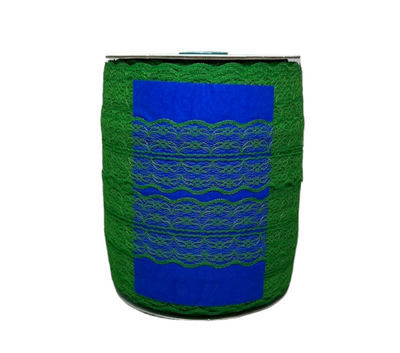 ОПТ - Мереживо Квіточка 4 см, колір-зелений, 10 метрів 016302 фото