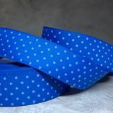 Репсова стрічка 2,5 см, у горох, колір - синій, арт 017641, 1 метр 017641 фото