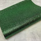 Экокожа (кожзам) для рукоделия (металлизированная), размер 20*30 см, цвет зеленый на черном. 07893 фото